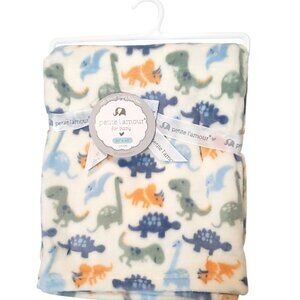 Petite L'Amour Dinosaur Dino Security Lovey Blanket 30" X 40" NEW